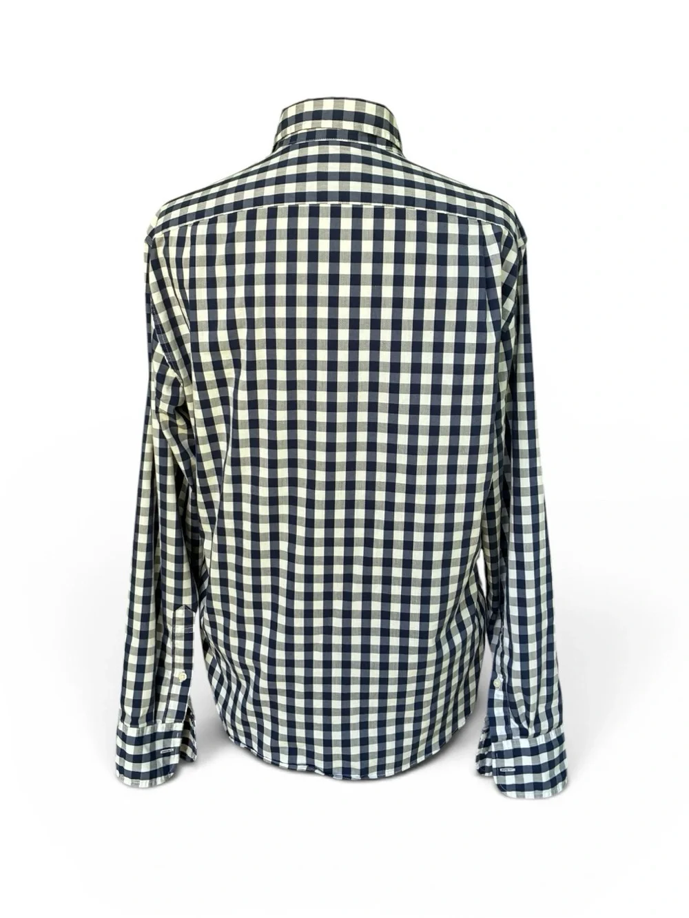 JCrew Blue and White Gingham Button-Down Shirt